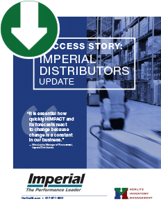 Imperial Success Story Cover Page with a green downward arrow in the upper left corner