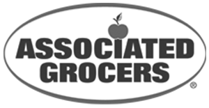 Associated Grocers Baton Rouge Logo in Grayscale