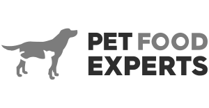 Pet Food Experts Logo in Grayscale