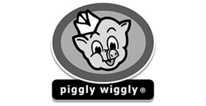 Piggly Wiggly Alabama Logo in Grayscale