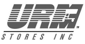 URM Stores, Inc. Logo in Grayscale