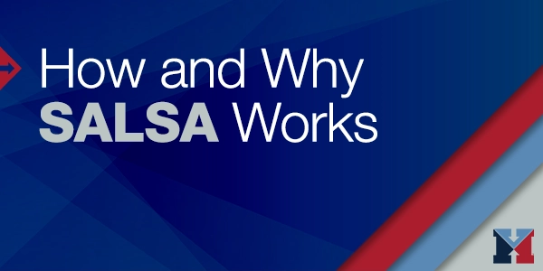 Light text on dark background that says How and Why SALSA works with the Herlitz H logo in the bottom right corner.